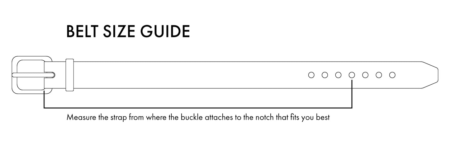 LEATHER BELT / 1.5"/ HAND STITCHED